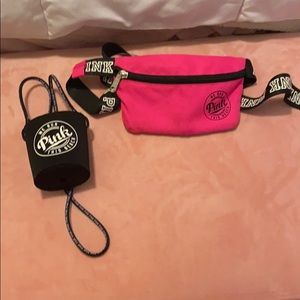 Pink bag and pink drink holder